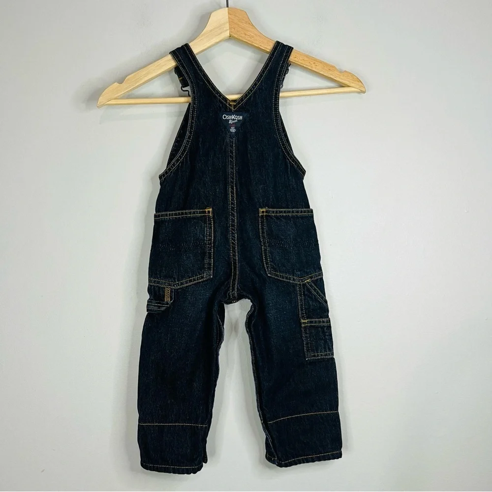 Oshkosh Dark Wash Denim Overalls 12M